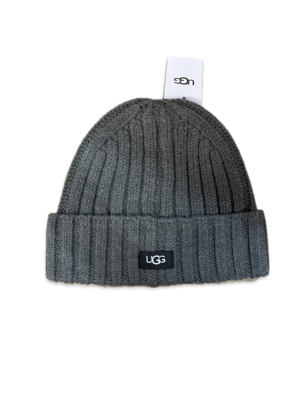 NWT UGG Knit Beanie in Charcoal Grey Neutral Fall Winter Accessories